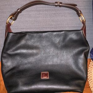 Dooney & Bourke Black/Brown Leather Hobo Sac New